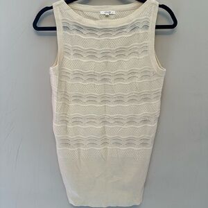 Shade Cream Knit Tank Top/Sweater Vest Medium